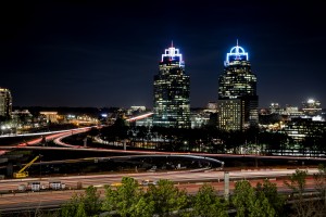 King and Queen Buildings at Night 9964